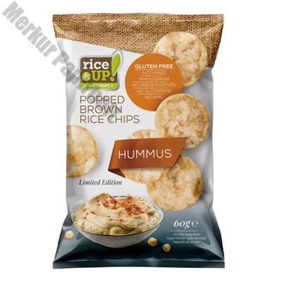 Rizschips RICE UP humuszos 60 g