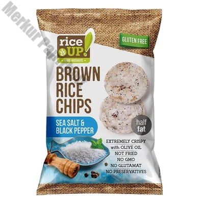 Rizschips RICE UP sós és borsos 60 g