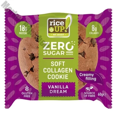 Rizskeksz RICE UP Zero collagen-protein vanília 60 g
