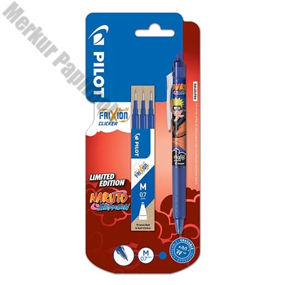 Rollertoll PILOT Frixion Naruto clicker radírozható 0,7 mm kék+ 3 betét