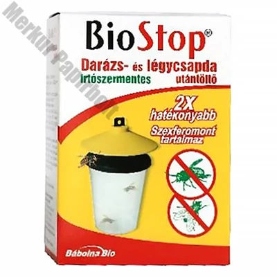 Rovarírtó darázs- és légycsapda BIOSTOP utántöltő 3 darabos irtószermentes