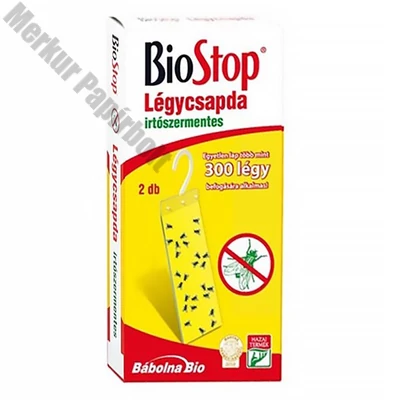 Rovarírtó légycsapda ragasztólap BIOSTOP 2 darabos irtószermentes