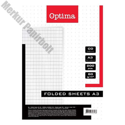 Rovatolt ív OPTIMA A/3 franciakockás 60 g 200 ív/csomag