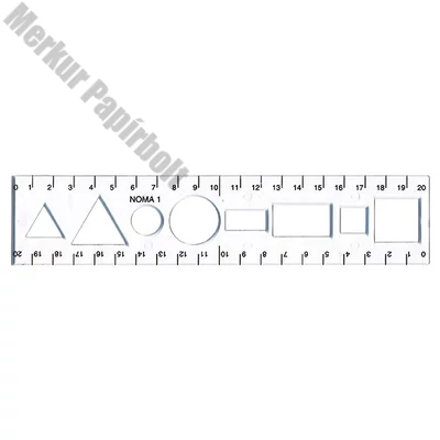 Sablon vonalzó OPTIMA átlátszó 20cm