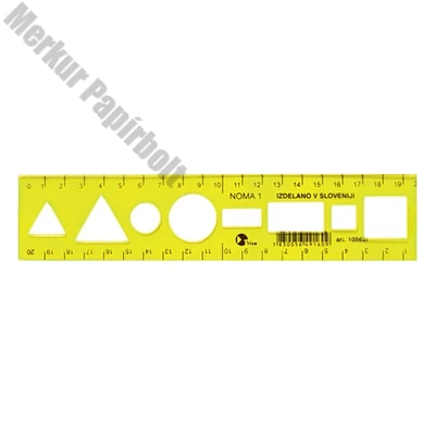 Sablon vonalzó OPTIMA fluor 20cm