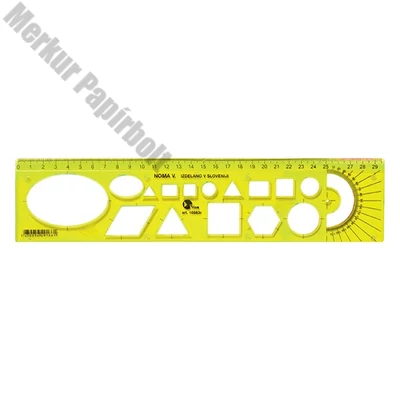 Sablon vonalzó OPTIMA fluor 30cm