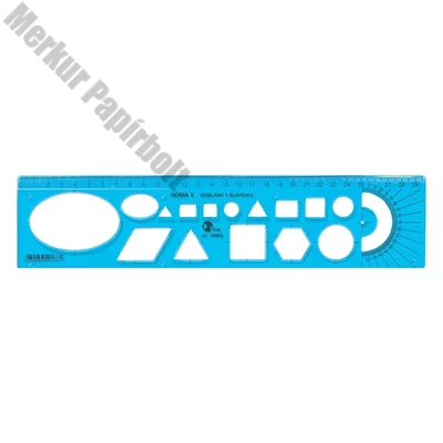 Sablon vonalzó OPTIMA hajlékony kék 30cm