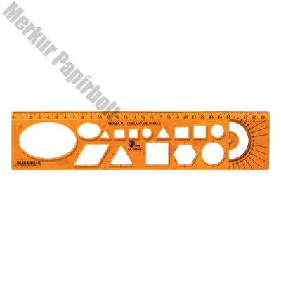 Sablon vonalzó OPTIMA narancssárga 30cm