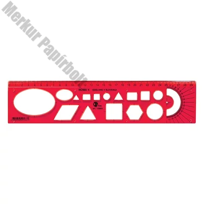 Sablon vonalzó OPTIMA piros 30cm