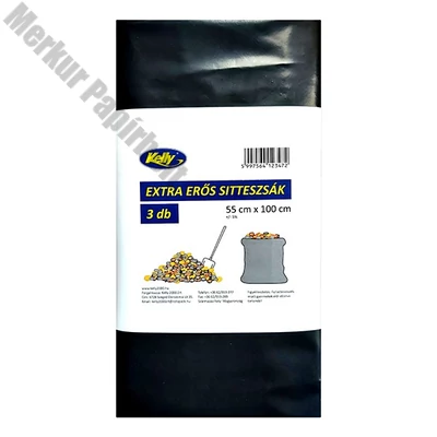 Sitteszsák KELLY Extra erős 55x100 cm 3 darabos