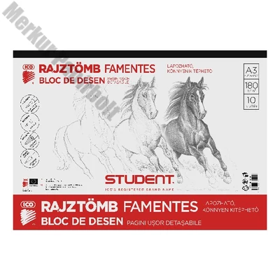 Skiccfüzet ICO Student A/3 10 lapos