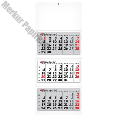 Speditőr naptár REALSYSTEM 3 tömbös 3 havi üres fejrész 2026.