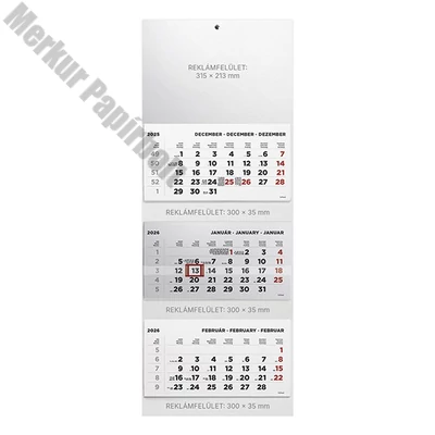 Speditőr naptár TOPTIMER T070 3 tömbös 3 havi üres fejrész 2026.