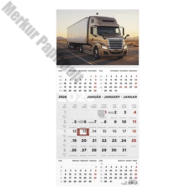 Speditőr naptár TOPTIMER T076 1 tömbös 5 havi Kamion 2026.