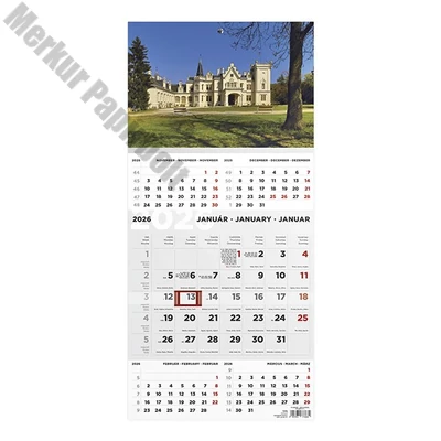 Speditőr naptár TOPTIMER T076 1 tömbös 5 havi Kastély 2026.