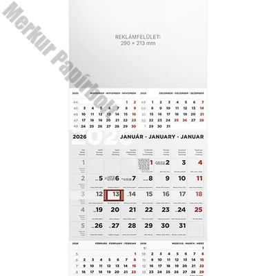 Speditőr naptár TOPTIMER T076 1 tömbös 5 havi üres fejrész 2026.