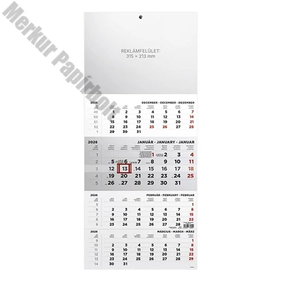 Speditőr naptár TOPTIMER T079 1 tömbös 4 havi üres fejrész 2026.