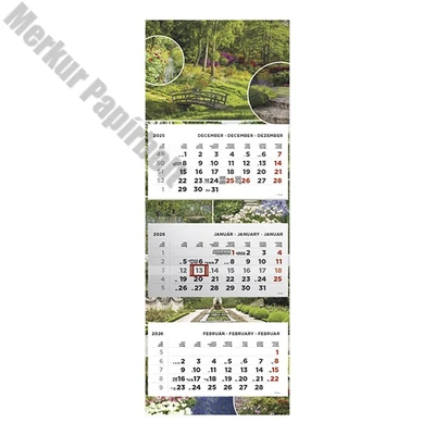 Speditőr naptár TOPTIMER T080 3 tömbös 3 havi Kertek 2026.