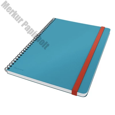 Spirálfüzet vonalas LEITZ B/5 80 lapos Cosy Soft Touch keményfedeles nyugodtkék