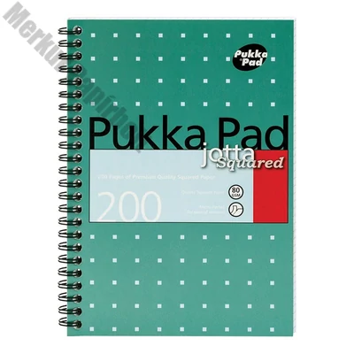 Spirálfüzet kockás PUKKA PAD A/4 100 lapos Metallic világoskék