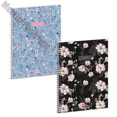 Spirálfüzet sima ARS UNA Flowery A/4 60 lapos