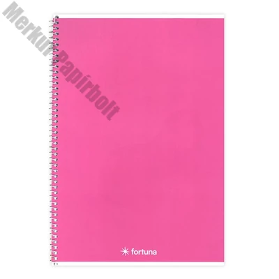 Spirálfüzet vonalas FORTUNA Monocolor A/5 70 lapos rózsaszín