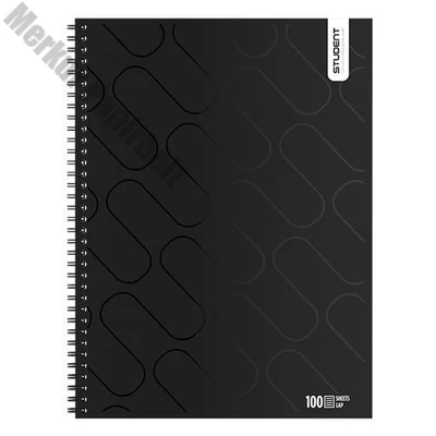 Spirálfüzet vonalas ICO Student Black Prémium A/4 100 lapos