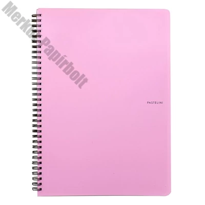 Spirálfüzet vonalas PASTELINI A/4 60 lapos pink