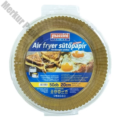 Sütőpapír forró levegős sütőhöz MAZZINI 4,5cm magas 20cm átm 50 darabos