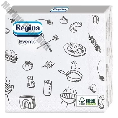 Szalvéta REGINA Grill 3 rétegű 33x33 cm 15 darabos
