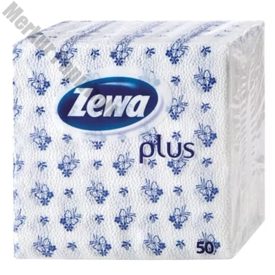 Szalvéta ZEWA Plus 1 rétegű kék 50 lapos