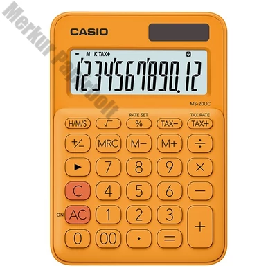 Számológép asztali CASIO MS 20 UC 12 digit narancs