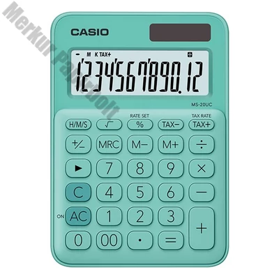 Számológép asztali CASIO MS 20 UC 12 digit zöld