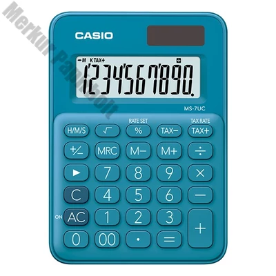 Számológép asztali CASIO MS 7 UC 10 digit kék