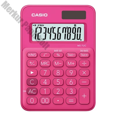 Számológép asztali CASIO MS 7 UC 10 digit piros