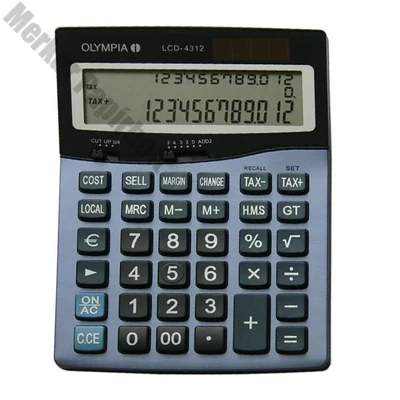 Számológép asztali OLYMPIA LCD-4312 3 soros 12 digit