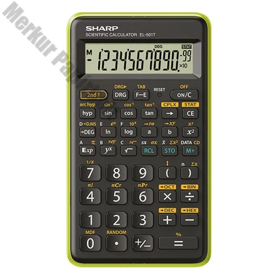Számológép tudományos SHARP EL-501TGR 146 funkciós 12 digit zöld