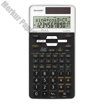 Számológép tudományos SHARP EL-531THBWG 272 funkciós 2 soros 12 digit fehér
