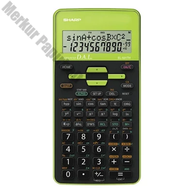 Számológép tudományos SHARP EL-531THGR 272 funkciós 2 soros 12 digit zöld