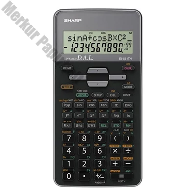 Számológép tudományos SHARP EL-531THGY 272 funkciós 2 soros 12 digit szürke