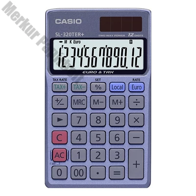 Számológép zseb CASIO SL 320 TER+ 12 digit kék
