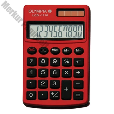 Számológép zseb OLYMPIA LCD-1110 10 digit piros