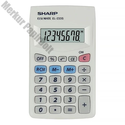 Számológép zseb SHARP EL-233S 8 digit