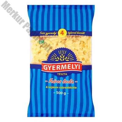 Száraztészta fodros kocka GYERMELYI 4 tojásos 500 g