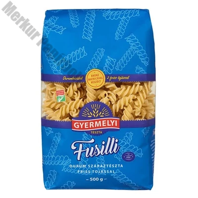 Száraztészta fusilli GYERMELYI 2 tojásos durum 500 g