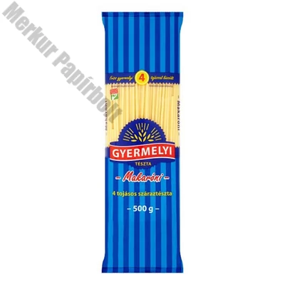 Száraztészta makaróni GYERMELYI 4 tojásos 500 g
