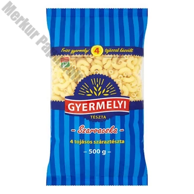 Száraztészta szarvacska GYERMELYI 4 tojásos 500 g
