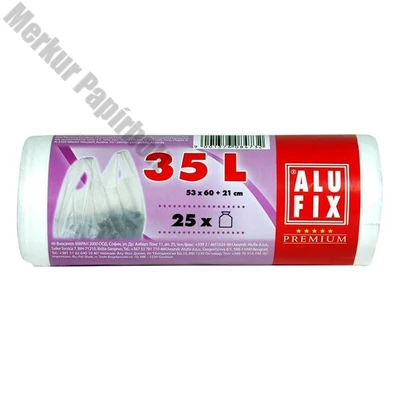 Szemeteszsák ALUFIX 35L húzófüles 25 darabos