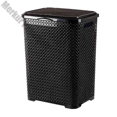 Szennyestartó Rattan hatású műanyag 45L különféle színekben