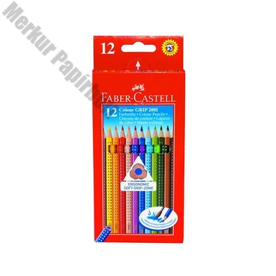 Színes ceruza FABER-CASTELL Grip háromszögletű 12 darabos
